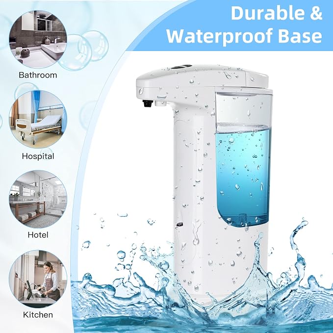 Automatic Soap Dispenser 400ml/13.5oz, HandsFree Soap Dispenser Seals - Image 4