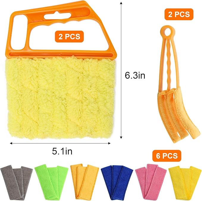 Window Blind Cleaner Duster Set, Washable Dusting Cleaner Air Vent Cleaning - Image 2