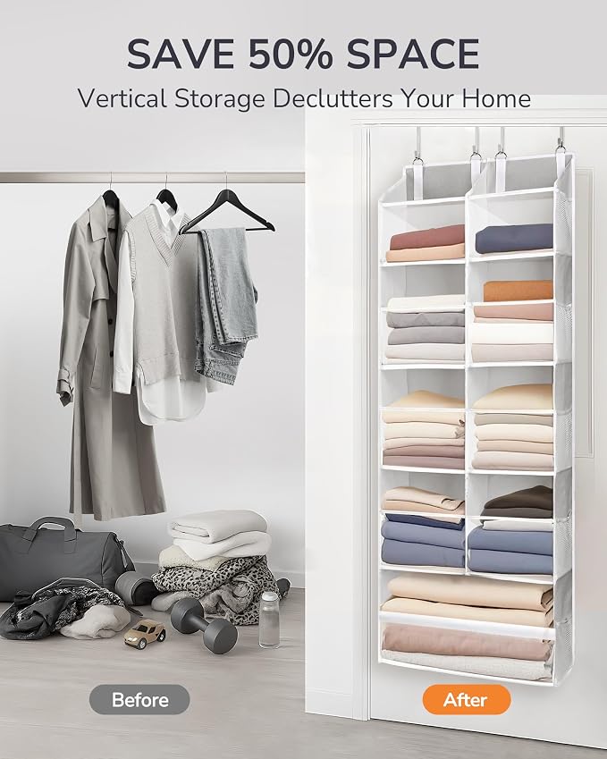 ULG Over the Door Organizer, 5-Tier Extra Large Hanging Storage - Image 7