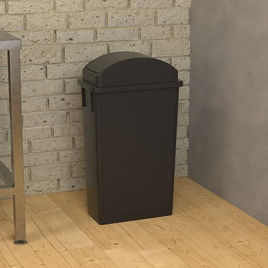 23 Gallon Black Slim Jim Trash Can - Image 4