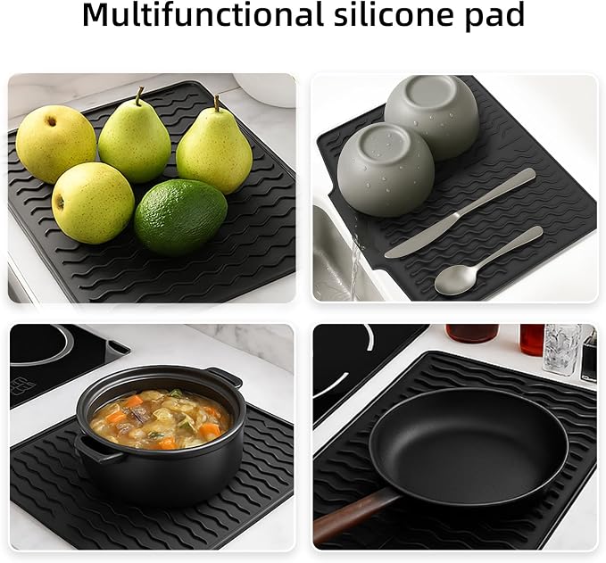 Dish drying mats for kitchen counter, Silicone dish drying mat, Heat resistant - Image 6