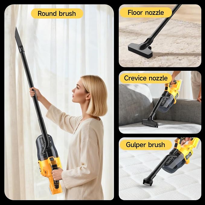 Cordless Vacuum Cleaner for Dewalt 20V Battery, 500W Handheld Vacuum Cleaner - Image 5
