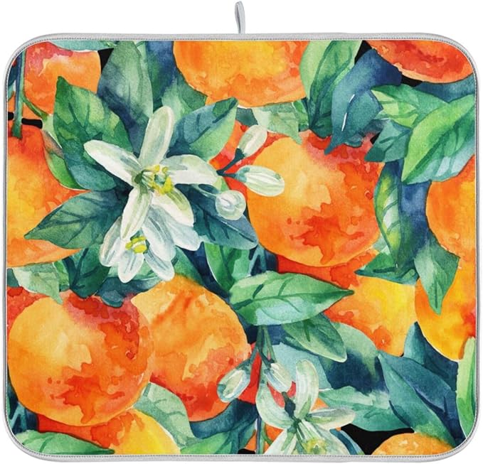 Tarity Watercolor Orange Dish Drying Mat - Image 8