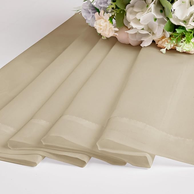 Chyhomenyc Taupe Sheer Curtains 24 Inch Length, Short Window Curtains - Image 7