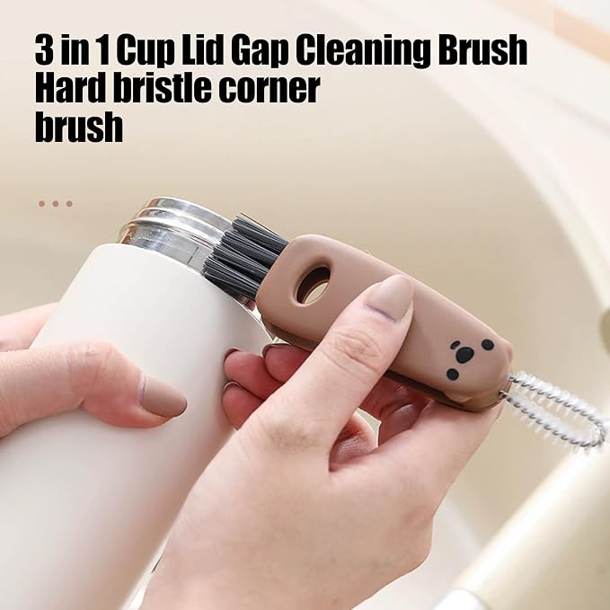 3 in 1 Cup Lid Gap Cleaning Brush Multifunctional Bottle Cleaning Brush - Image 4