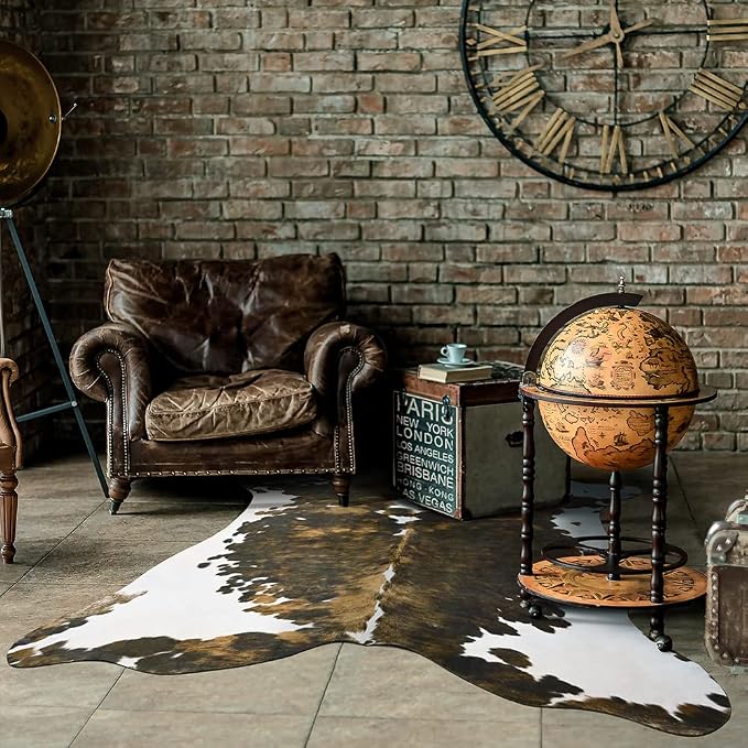 Amearea Faux Cow Hide Rug Large 7×6.2 Feet, Premium Western Home Decor Cow - Image 2