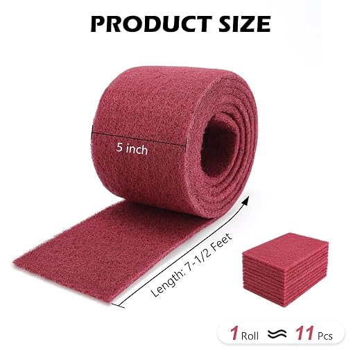 Maroon General Purpose Scuff Pads, Scouring Pad, Paint Primer Prep Scratch - Image 2