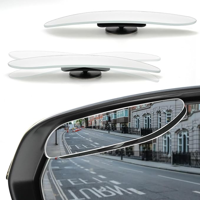 LivTee Long Blind Spot Mirror, Strip HD Glass Frameless Convex Rear View by LivTee