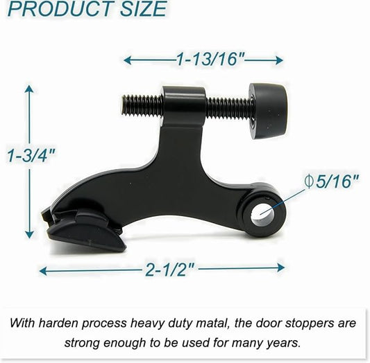 20 Pack Hinge Pin Black Door Stopper, Adjustable Heavy Duty Hinge Pin Door Stop - Image 2