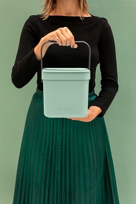 Brabantia Sort & Go Food Trash Can Small Countertop Kitchen Compost Caddy - Image 7