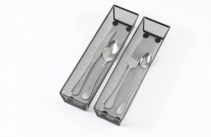 BYCY Silverware Drawer Organizer, Mesh Utensil Organizer - Image 3