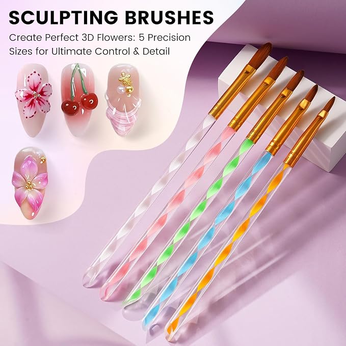 Nail Art Brushes Set: Nail Art Tools - Image 4