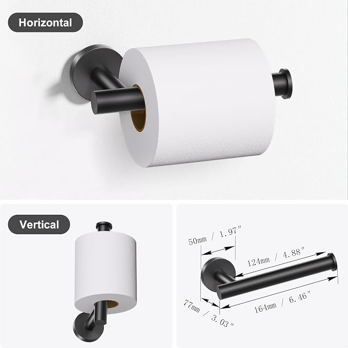 Lairuier Bathroom Hardware Set, 4-Piece Towel Bar Set Include Toilet Paper - Image 5