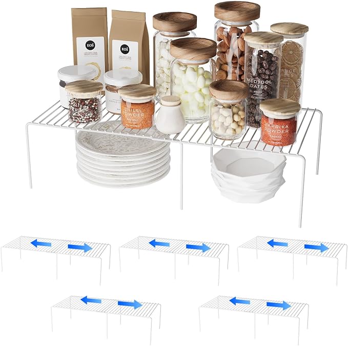 Expandable Storage Shelf, Pantry Organizers and Storage, Adjustable Rustproof by DPZM