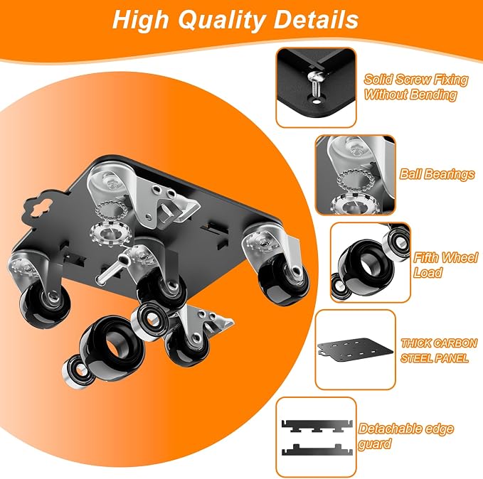 Furniture Dolly 5 Wheels Heavy Duty - Image 2