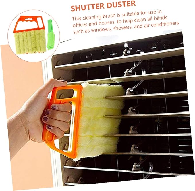 Handheld Window Cleaner Brush and 7-Finger Blinds Cleaning Brush 2pcs Set - Image 4