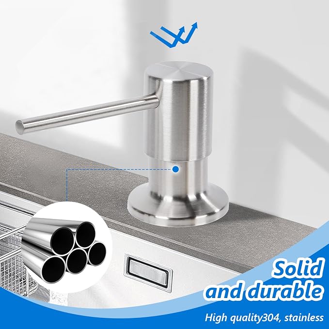 Soap Dispenser for Kitchen Sink Built in Sink Soap Dispenser, Countertop Soap - Image 5