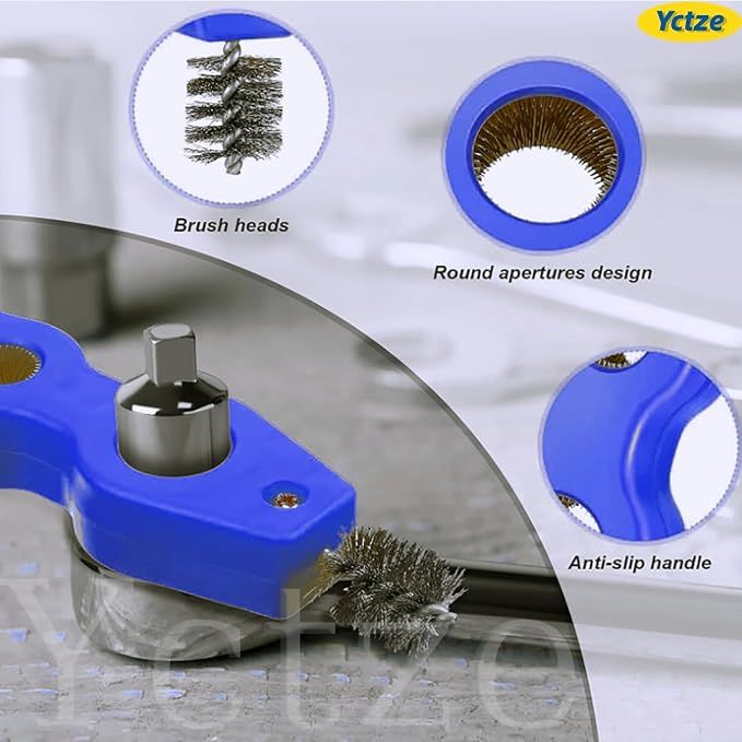 Yctze 4 in 1 Steel Battery Terminal Cleaning Brush, Battery Cleaner Tool - Image 6