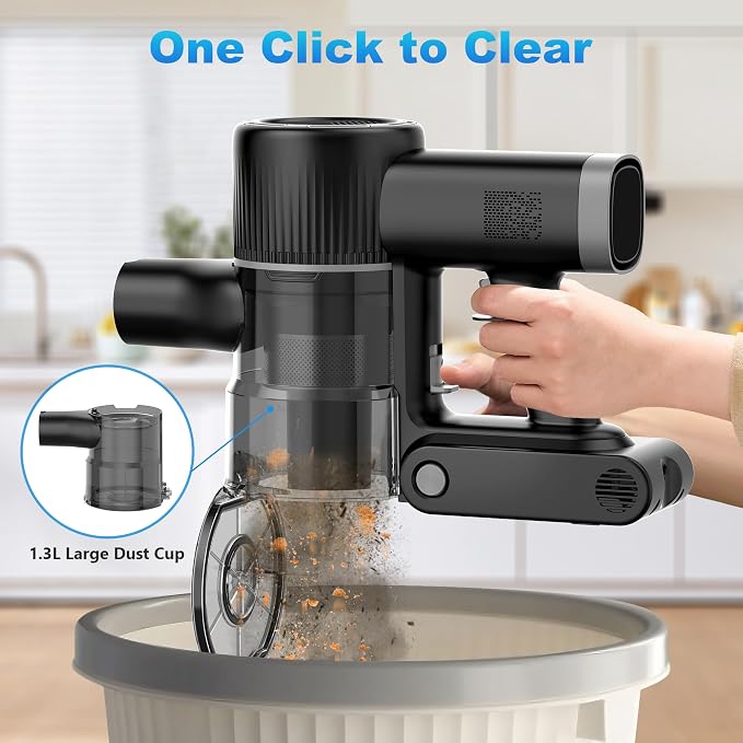 Tikom Cordless Vacuum Cleaner for Home, 40000Pa/450W Stick Vacuum - Image 5