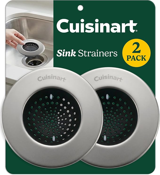 Cuisinart Sink Strainers- 2 Pack Kitchen Sink Drain Strainer & Food Catcher by BestBrands
