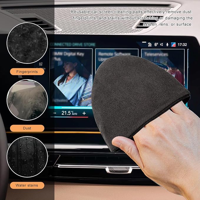 Car Screen Cleaner, Square Microfiber Cloth Non-Scratch Auto Touchscreen - Image 4