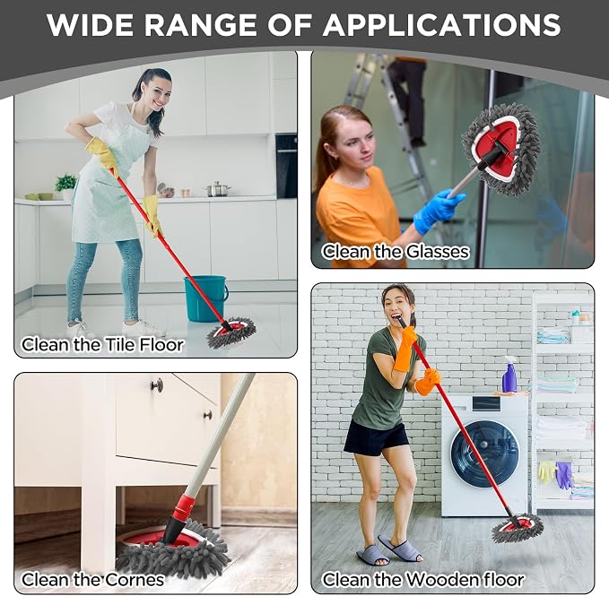 Baderke 3 Pack Chenille Mop Heads Replacements Compatible - Image 5