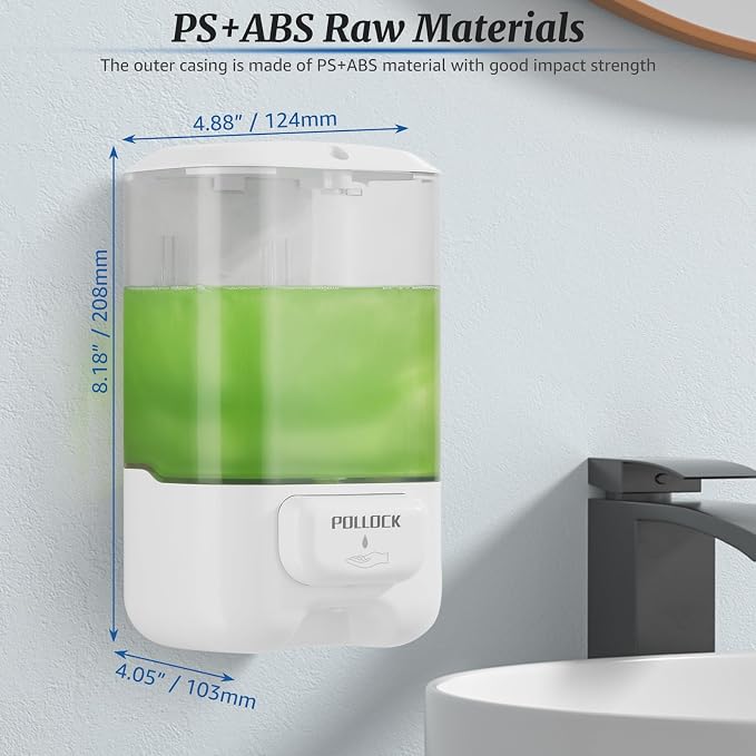 Liquid Soap Dispenser Wall Mounted, Hand Sanitizer Dispenser, Lotion Detergent - Image 2