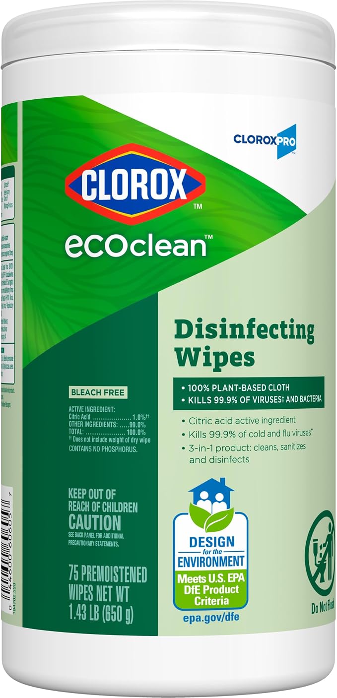 CloroxPro Clorox EcoClean Disinfecting Wipes, Antibacterial Disinfectant - Image 12
