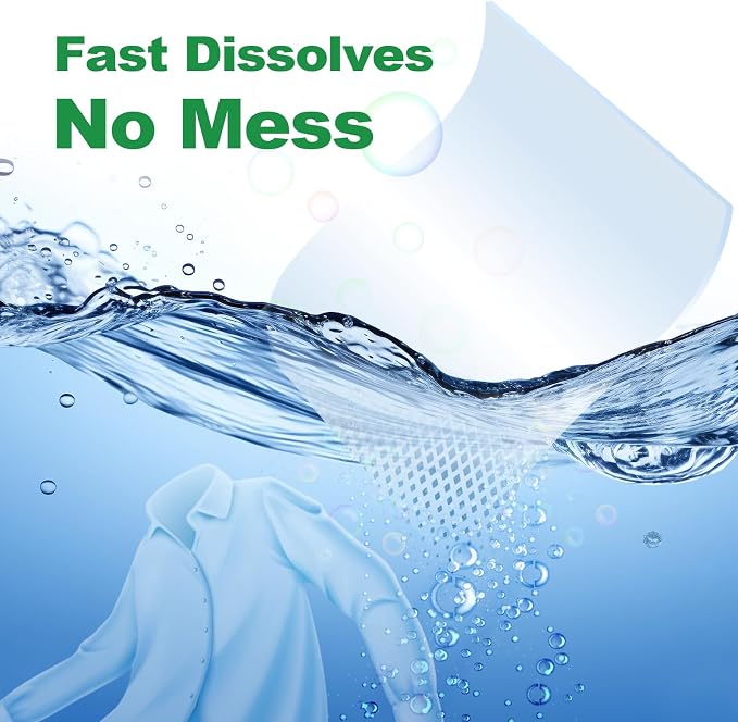 Laundry Detergent Sheet, Eco-Friendly & Hypoallergenic Wash Strips, Natural - Image 3