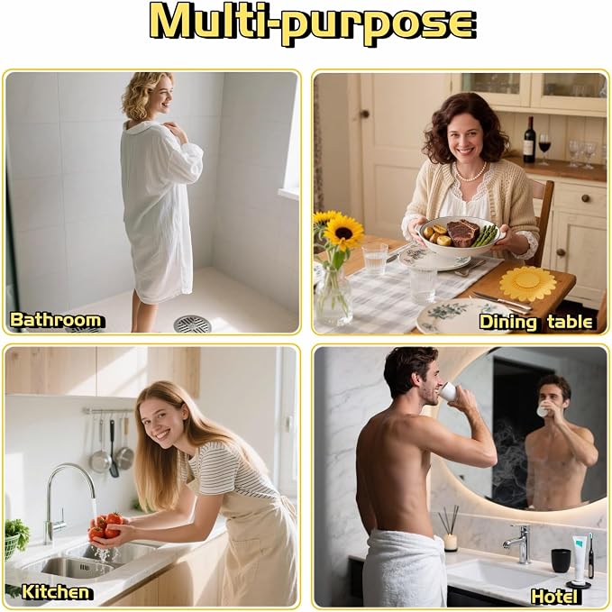 Sunflower Silicone Drain Cover, Flower Shape Bathtub Drain Cover, Non-Slip - Image 8
