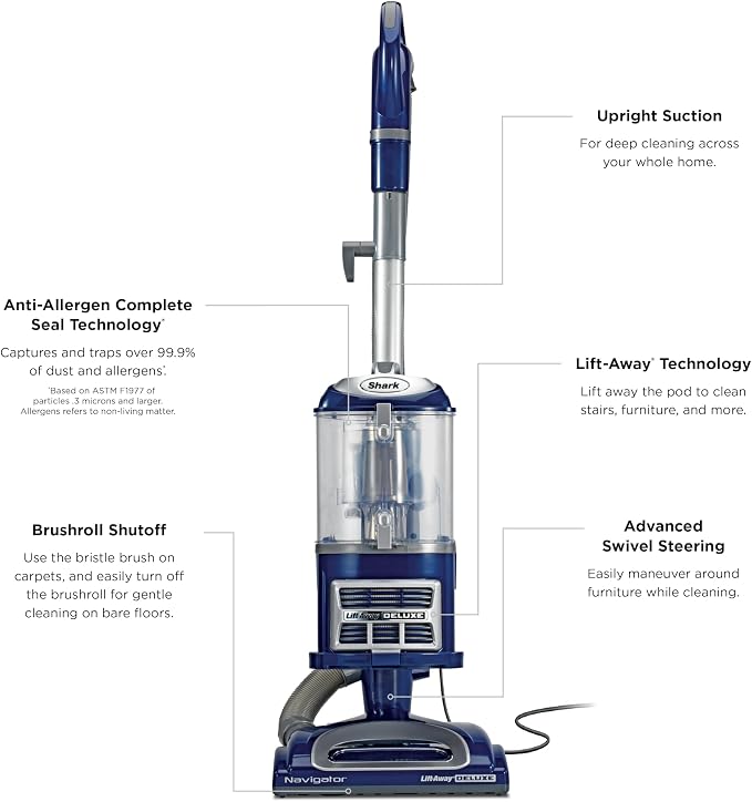 Shark Upright Vacuum, Navigator Lift-Away Deluxe - Image 7