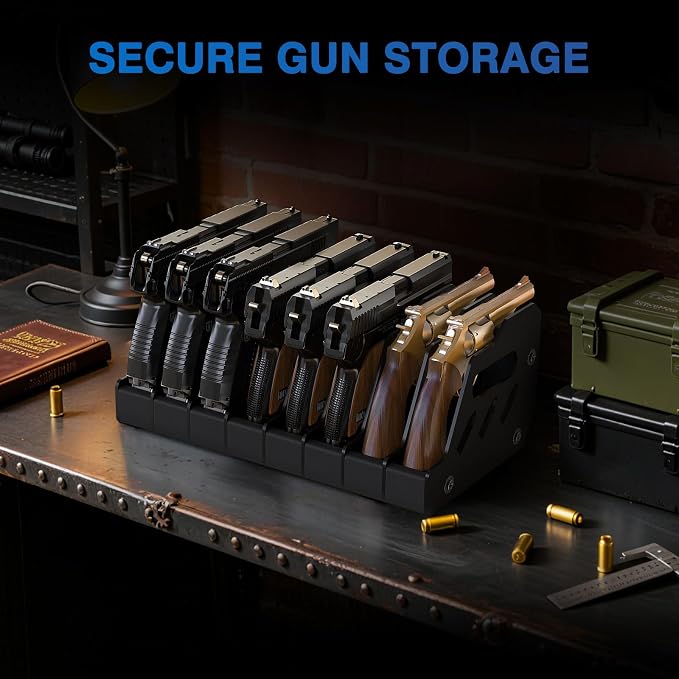 MoKo Pistol Rack for Gun Safe, Gun Rack Fits Most Handguns, Scratch Resistance - Image 2