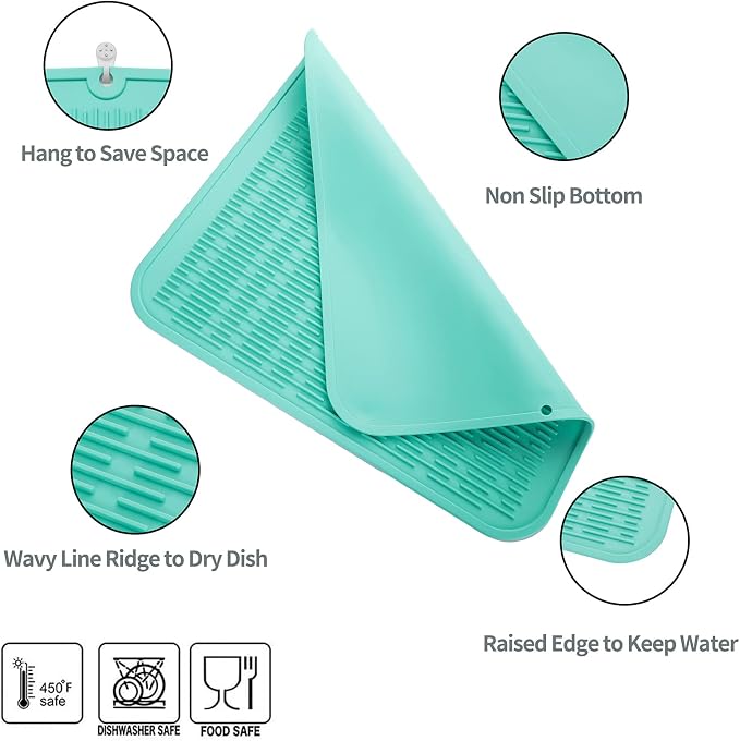 Silicone Dish Drying Mat for Multiple Usage, Easy clean, Eco-friendly, - Image 3