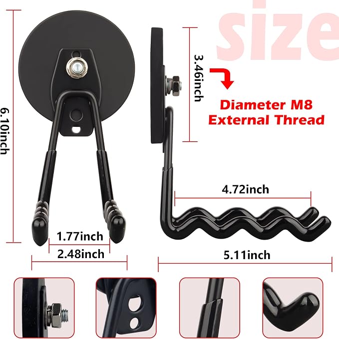 ULIBERMAGNET Magnetic Garage Hooks, Heavy Duty Cordless Drill Hook, Power Tool - Image 3