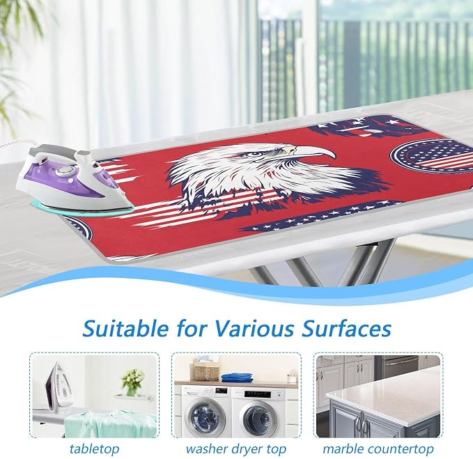 American Flag Bald Eagle Red Ironing Mat - Image 5