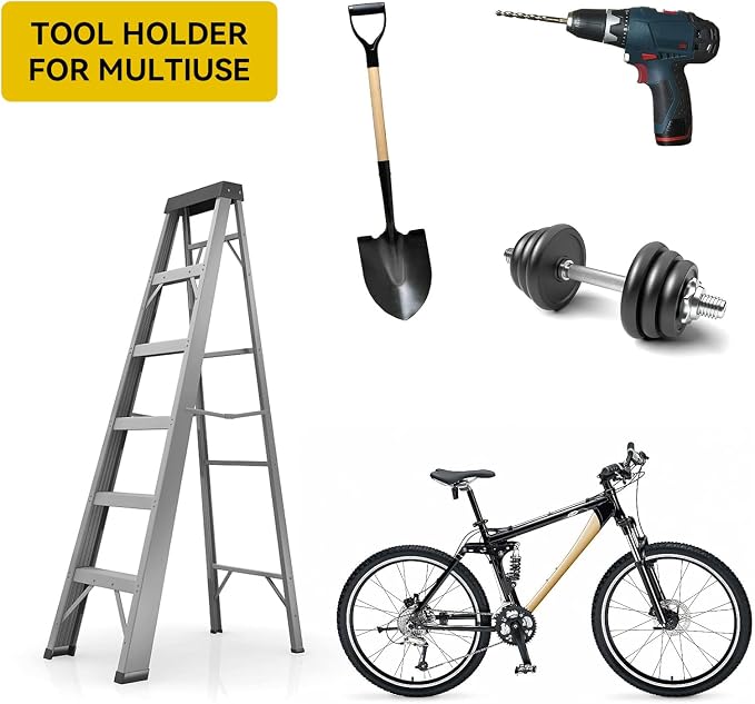 Garage Organizer Trimmer Rack, Garden Power Tool Hanger Weed Whackers Holder - Image 7