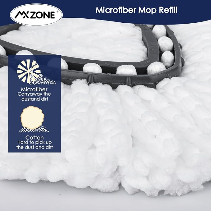 Microfiber Mop Head Refill for Ocedar Spin EasyWring Mop Replacement Head - Image 6