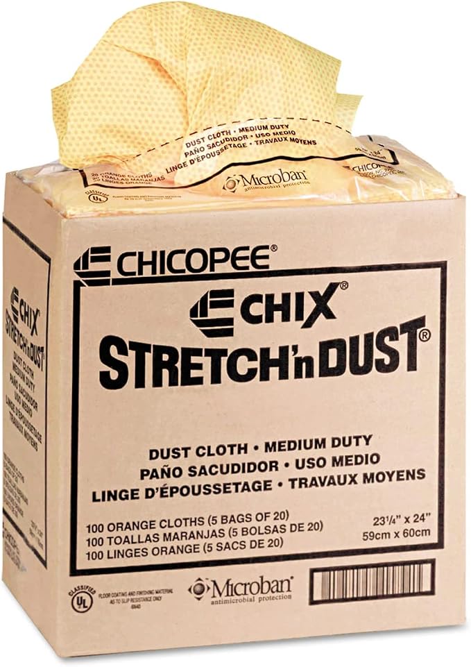 Chicopee 0416 Stretch 'n Dust, Medium Duty 24" x 24" Unfolded Dust Clothes - Image 7