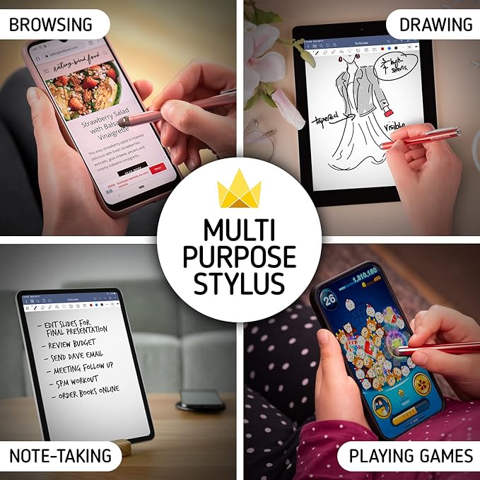 The Friendly Swede Stylus Pen for Touchscreen — 3-Pack 5.5" High Precision - Image 3