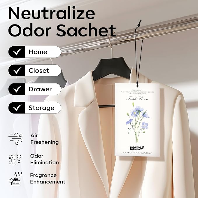MYARO 12 Packs Linen Scented Sachets - Image 2