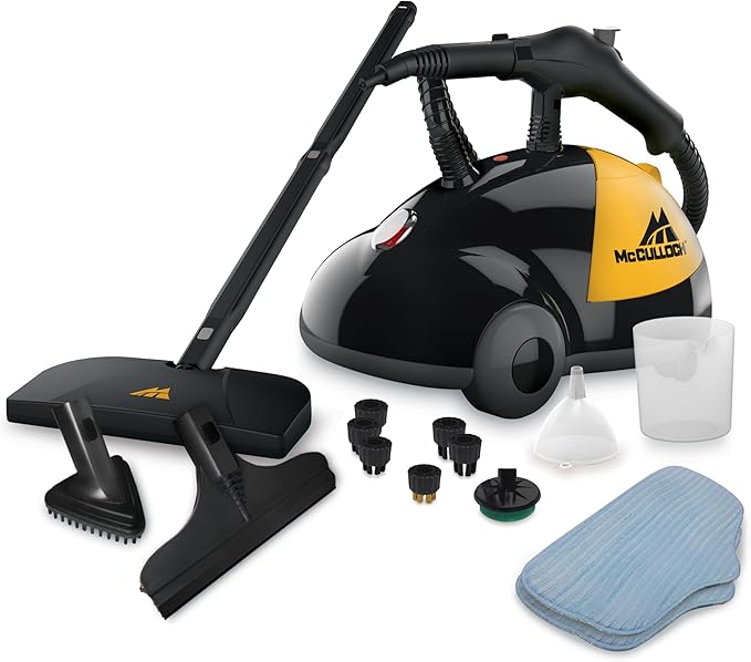 McCulloch MC1275 Heavy-Duty Steam Cleaner, 45 Minute Runtime, 18 Accessories: by McCulloch
