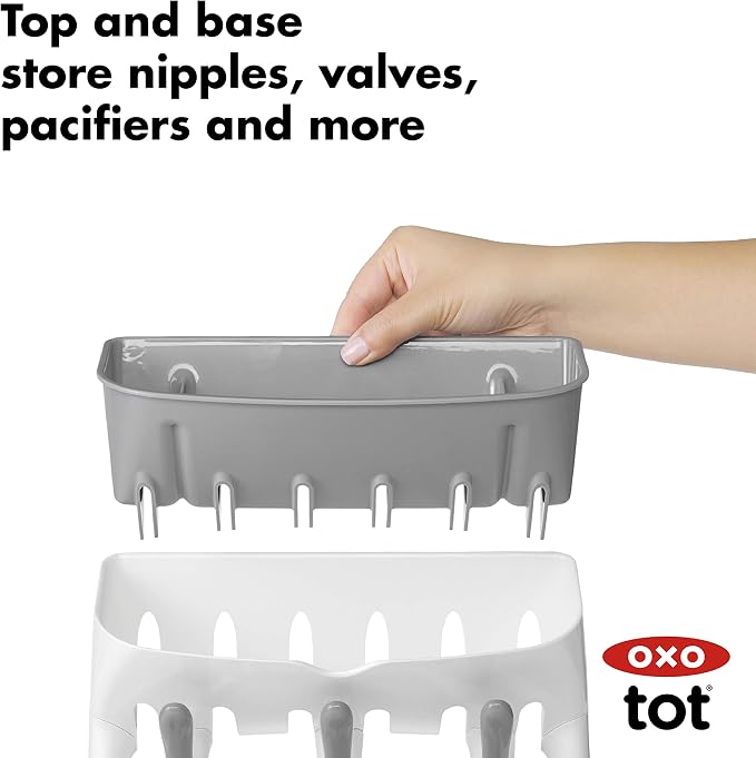 OXO Tot Space-Saving Bottle Drying Rack, Baby Bottle Organizer - Image 5