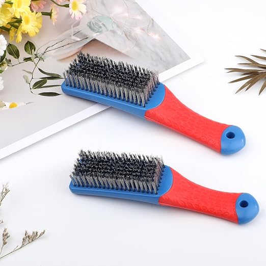 2Pcs Wire Brushes for Cleaning 6.3 Inch Heavy Duty Stainless Steel Wire Scratch - Image 7