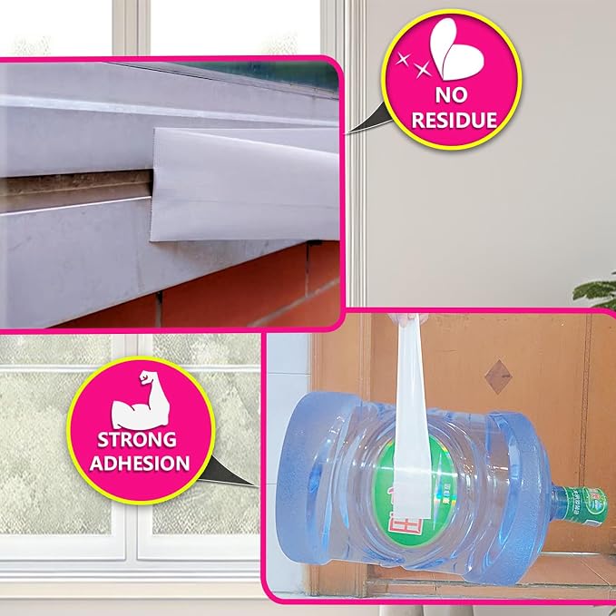 White Window Weather Sealing Tape 2Inch X 65Ft, Window AC Seal Air Conditioner - Image 4