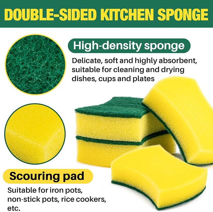 MAQIHAN 18PCS Heavy Duty Scrub Sponge - Image 2