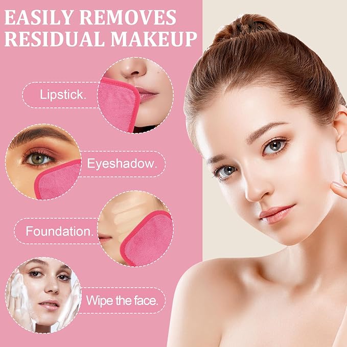 Makeup Remover Cloth 12 Pack, Ultra Soft and Reusable Microfiber Makeup Remover - Image 5