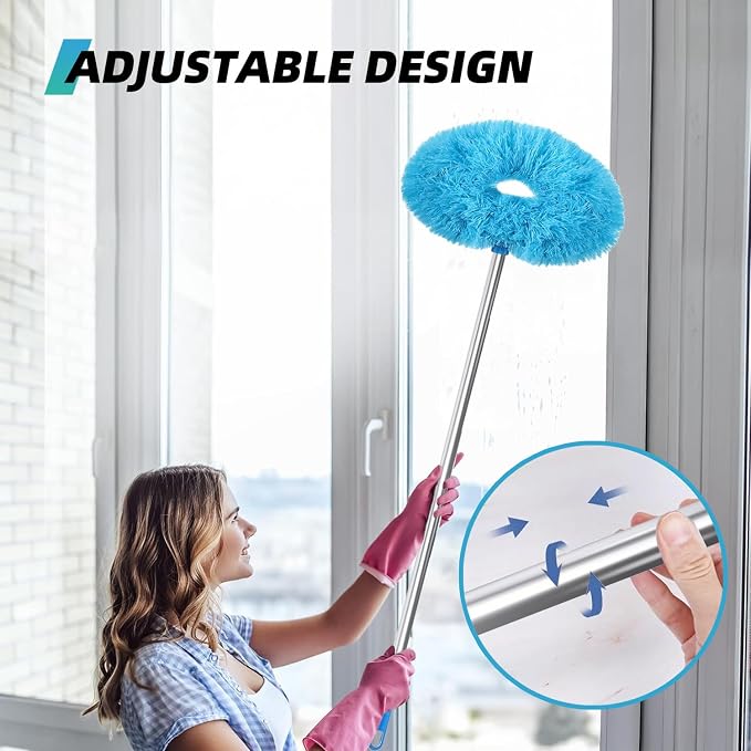 DRQ Ceiling Fan Cleaner Duster, 2 Pack Reusable Microfiber Duster - Image 4