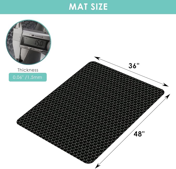 Vicwe Office Chair Mat for Hardwood Floor, Gaming Chair Mat for Hardwood - Image 7