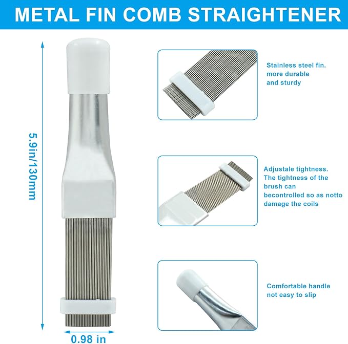 2 pcs Air Conditioner Fin Comb Cleaner Kit AC Coil Cleaning Brush Condenser Fin - Image 2