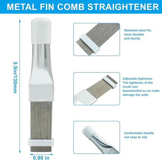 2 pcs Air Conditioner Fin Comb Cleaner Kit AC Coil Cleaning Brush Condenser Fin - Image 2